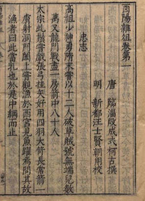 酉阳杂俎